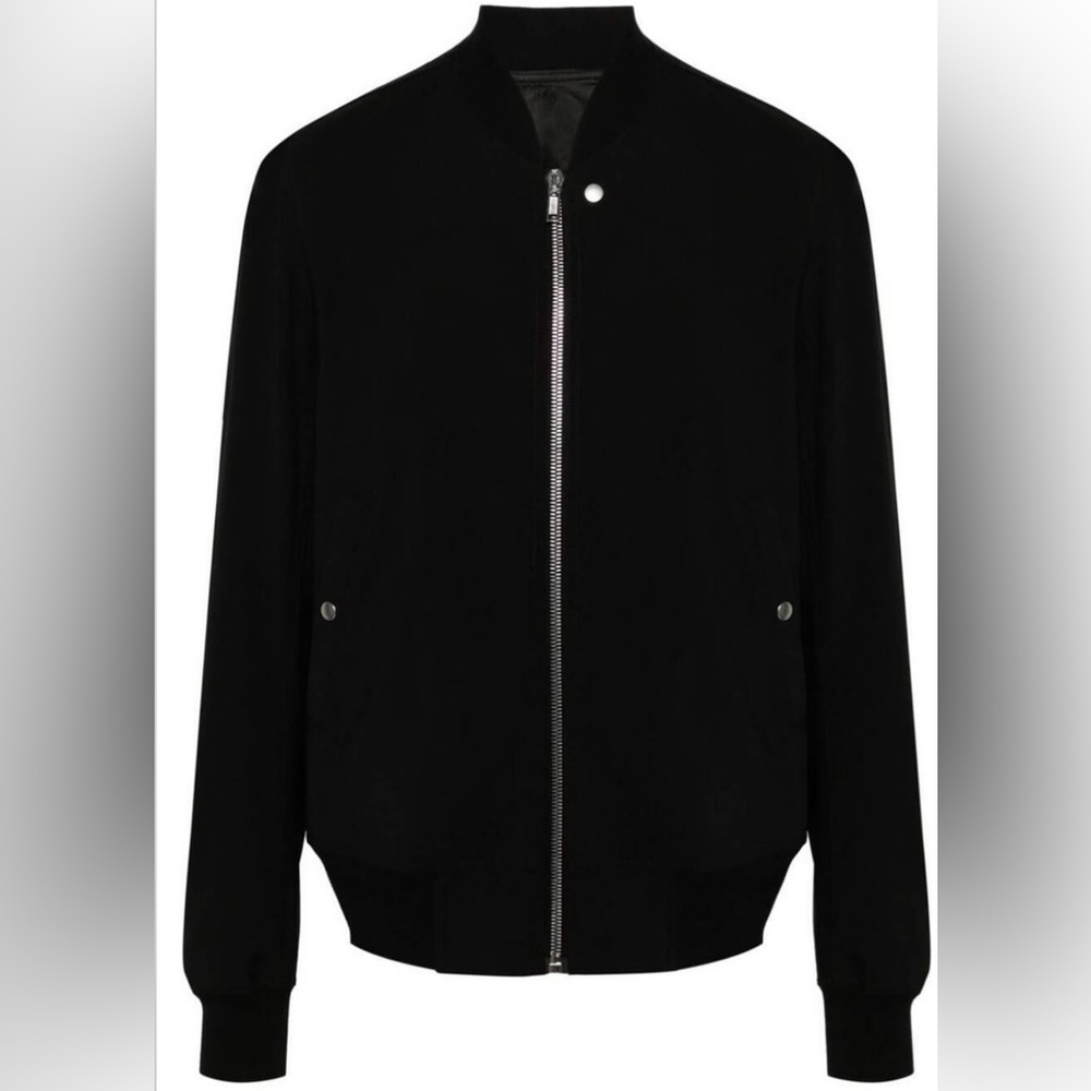 RICK OWENS LIDO S/S 24 BLACK Flight Front-Zip Jacket sz.46,(L),Made in Italy,NWT